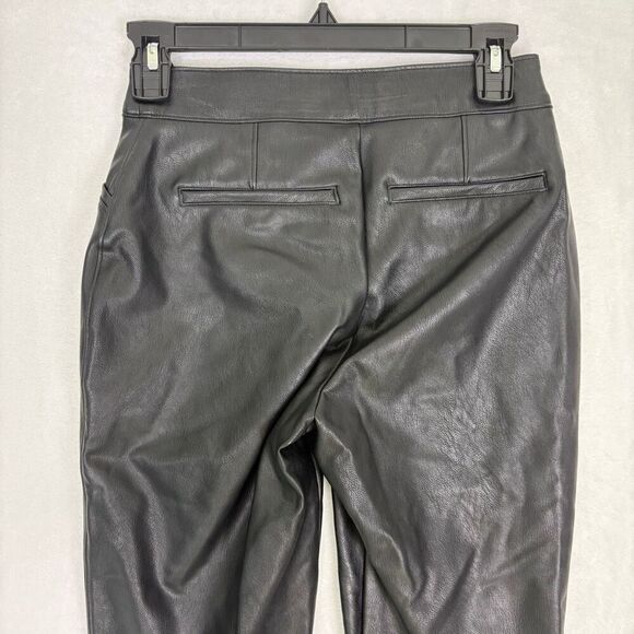 Spanx Black Faux Leather High Waisted Flare Pull On Pants Size Small - Picture 8 of 11